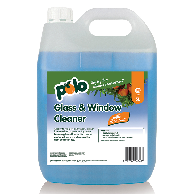 GLASS & WINDOW CLEANER (AMMONIA) POLO 5LT*4