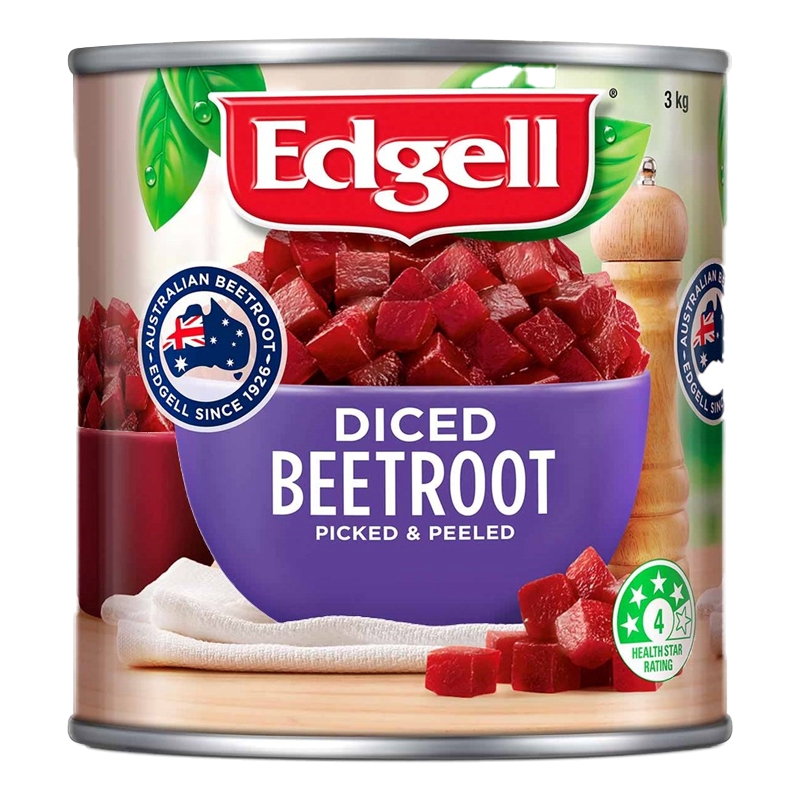 BEETROOT DICED EDGELL 3KG*3